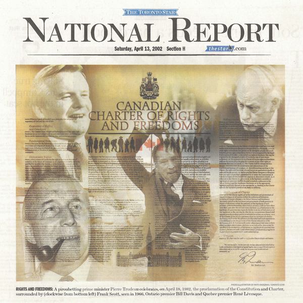 Picture of a National report from the Toronto Star in April 2002.